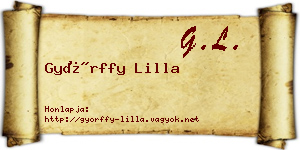 Győrffy Lilla névjegykártya